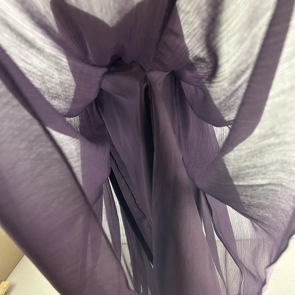 Davids Bridal Dress Womens 2 Purple Lapis Strapless A Line Knee‎ Length